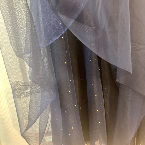 moulinette soeurs ANTHROPOLOGY embroidered size 14 navy blue A-line dress - Picture 9 of 12